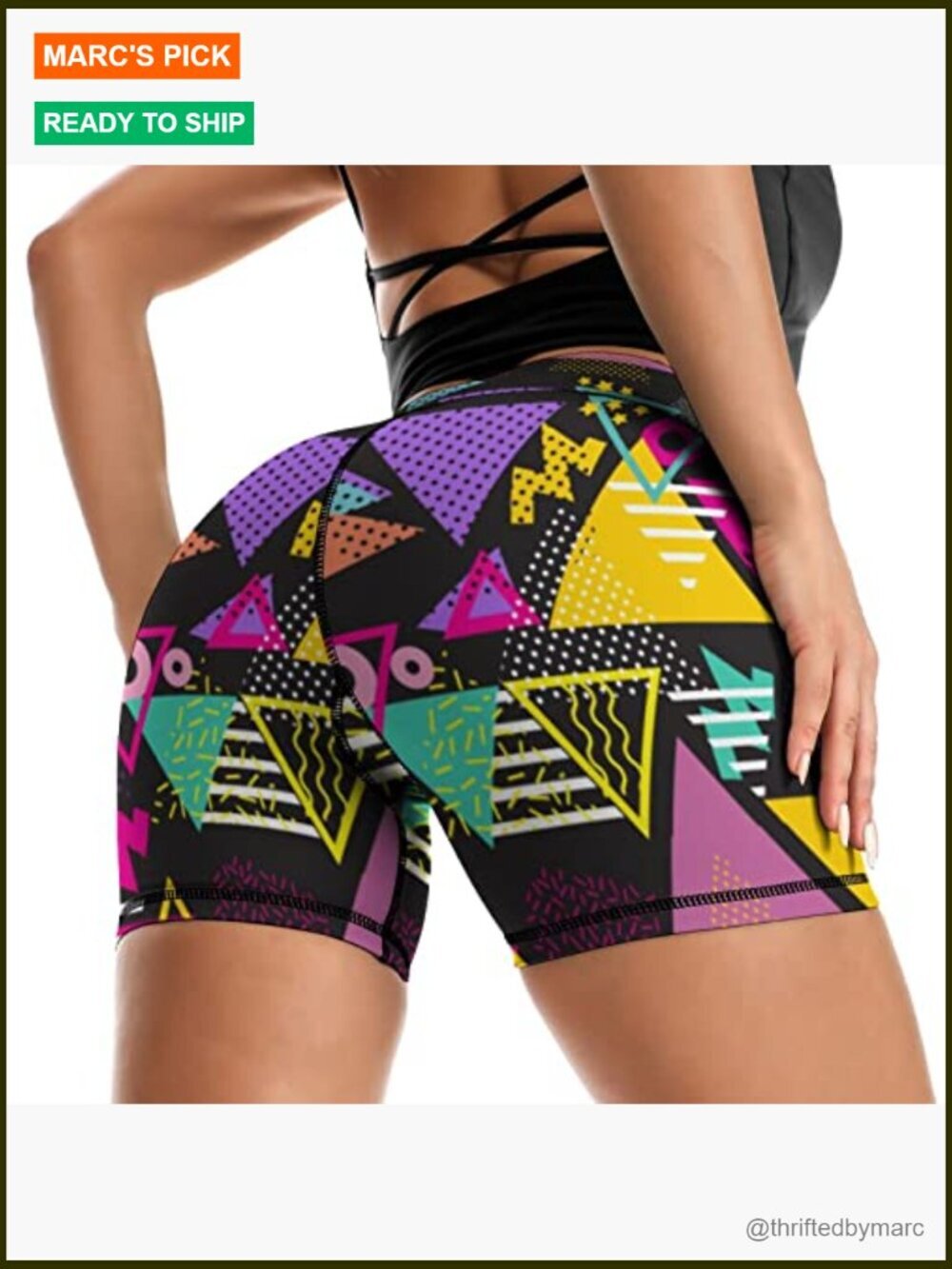 High Waisted Biker Shorts for Women Athletic Running Workout Yoga - Picture 4 of 7